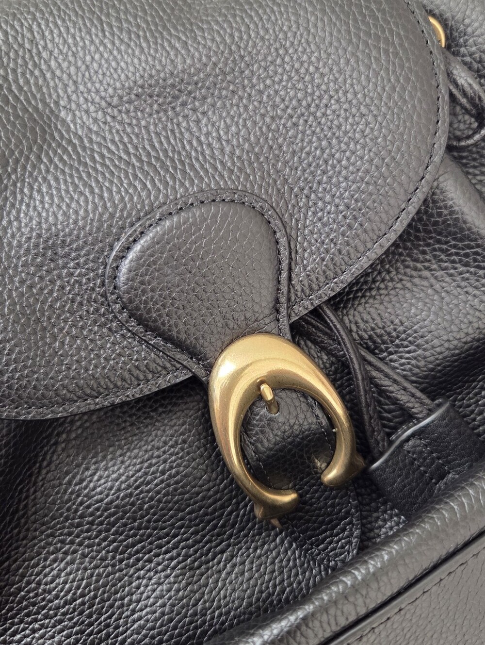 Coach Evie Black Pebbled Leather Backpack - Picture 11 of 11
